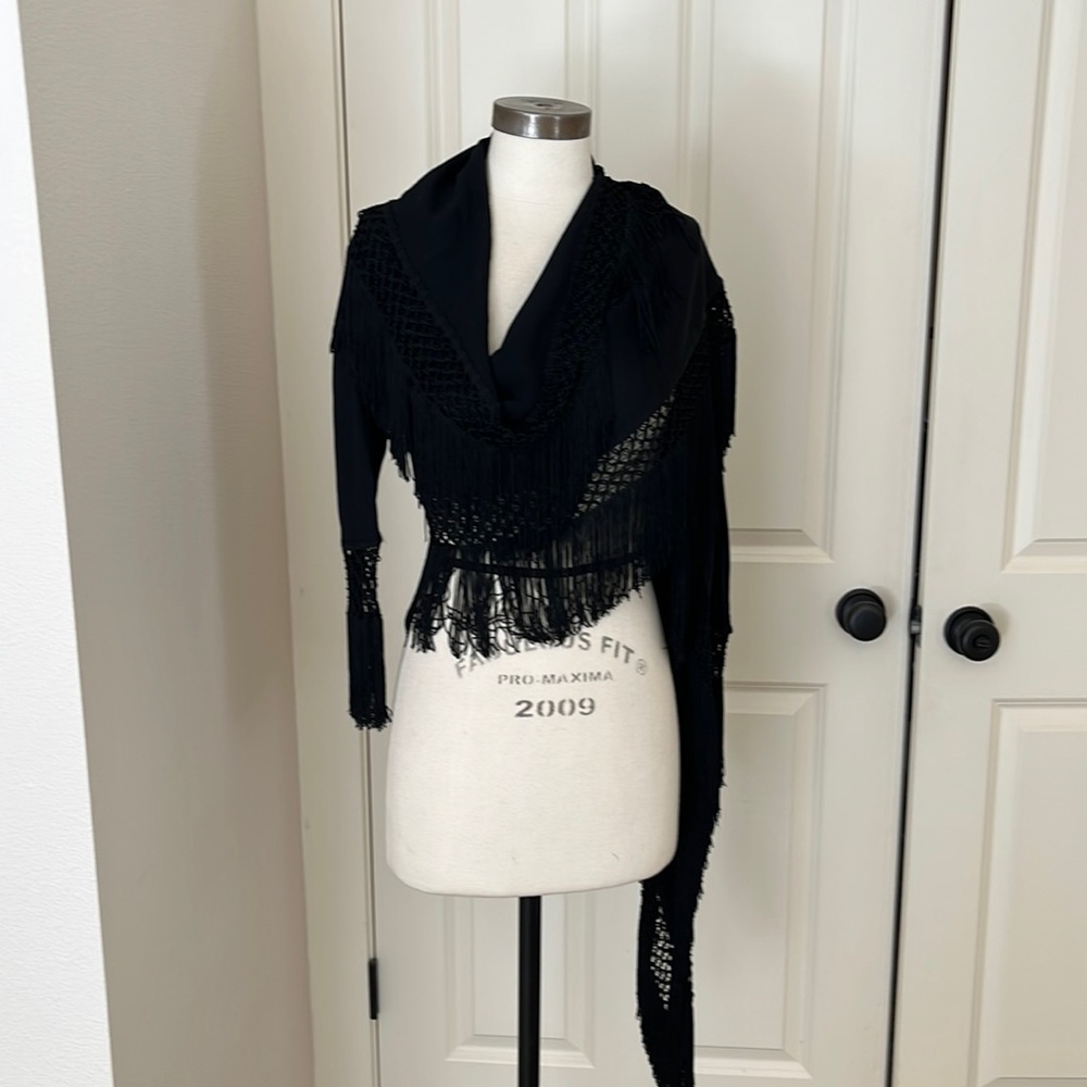 Beautiful Moschino wrap with fringe Rare